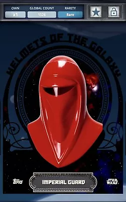 Imperial Guard HELMETS OF THE GALAXY Topps Star Wars Digital Card Trader 2017 • $2.57