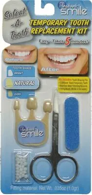 INSTANT SMILE SELECT A TOOTH REPLACEMENT KIT Temporary Missing Tooth Fix NATURAL • $11.88