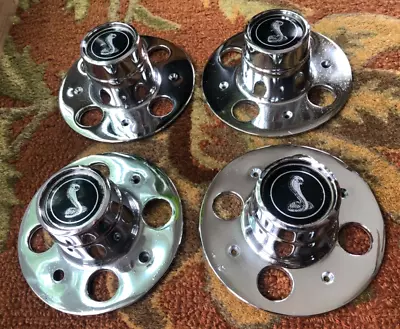 Ford Mustang II Cobra 4 Lug CHROME Wheel Center Caps Hubs(4)-D42A 1A097 BB • $319.90