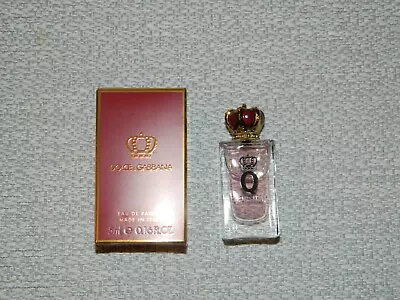 DOLCE And GABBANA Queen Eau De Parfum Miniature Perfume In Box  .15 Oz MINI • $19.95