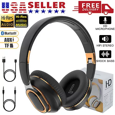 Wireless Bluetooth 5.1 Headphones Over Ear Stereo Bass Noise Cancelling Headset • $16.52