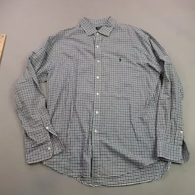 Polo Ralph Lauren Shirt Mens XL Long Sleeve Button Adult Regular Fit Pony Slim • $19.97