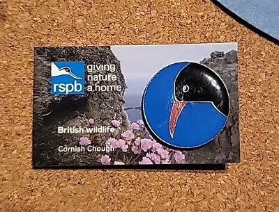 RSPB Pin Badge Cornish Chough • £10