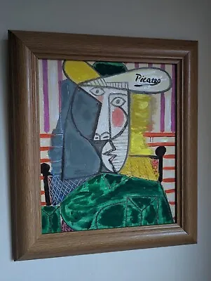 Picasso Signed Interior Decorative Framed Picture On Canvas  • £58