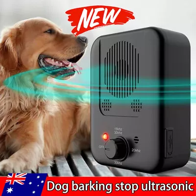 Dog Barking Stop Ultrasonic House Outdoor Training Bark Control Anti-Bark Device • $26.95