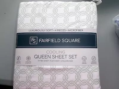 New Queen Sheets Set *** Sage Interlocking • £51.18