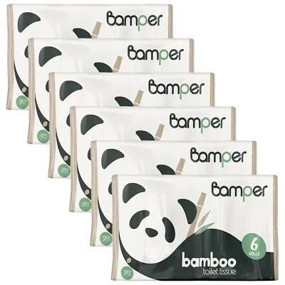 36pc Bamper Home Bathroom Bamboo Toilet Paper Rolls 3ply Unscented Super Soft • $65