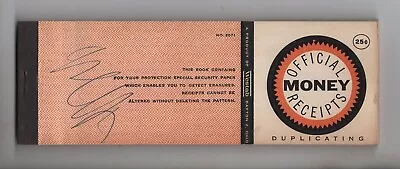 Vintage 1960s Official Duplicating Money Receipt Book - Westab Dayton Ohio • $5.88