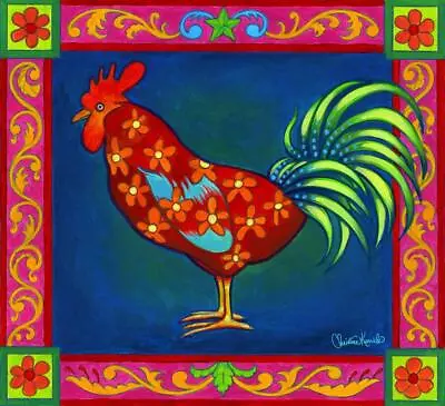 Ceramic Backsplash Tile Mural Rooster Hen Kitchen/Bathroom - Mosaic Rooster • $48