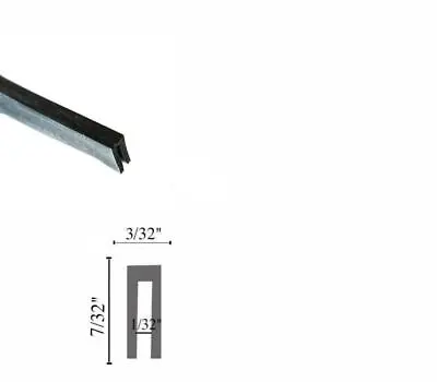 1/32  X 7/32  Rubber Edge Trim Seal Black U Channel Door Window Priced Per Foot  • $2.89