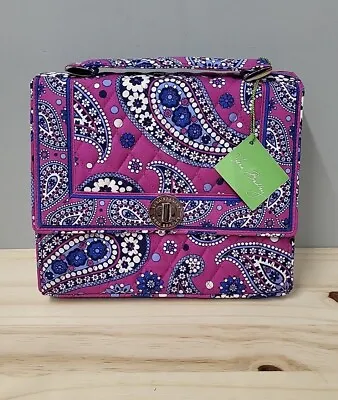 Vera Bradley Boysenberry Julia Bag Pink Purple Paisley Flowers  8x9x3 NWT • $19.95