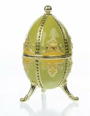 Green Faberge Egg Trinket Box & Music Handmade By Keren Kopal Austrian  Crystals • $128