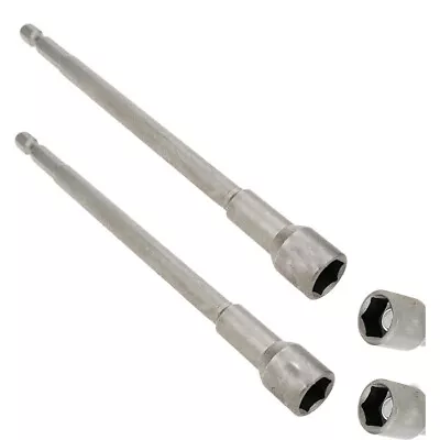 2x 6 Inch Long 5/16  Magnetic Nut Driver Setter 150mm 1/4  Shank Quick Release • $9.75