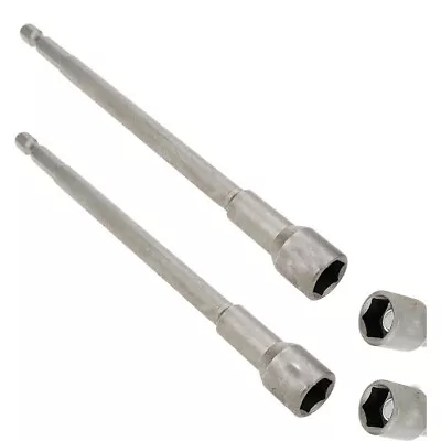 2x 6 Inch Long 7/16  Magnetic Nut Driver Setter 150mm 1/4  Shank Quick Release • $9.75