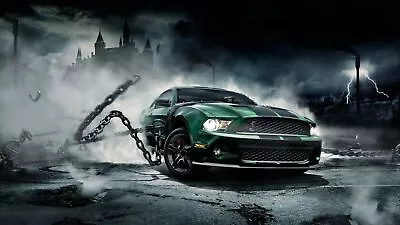 2012 FORD MUSTANG GT Cobra Chains - Poster 20x30 Sports Car Muscle Car • $19.99