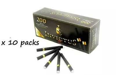 Invictus BLACK Premium EMPTY Cigarette Filter Tubes 10 PACKS -make Your Own • £23.99