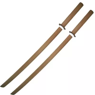 2 WOODEN BOKKEN DAITO 40  PRACTICE TRAINING JAPANESE SAMURAI SWORD Katana Kendo • $35.90