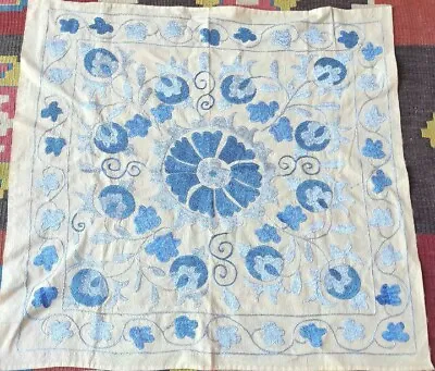 Silk On Cotton Suzani Wall Hanging  Uzbek  Handmade Embroidery 72x76 D-1B • $43