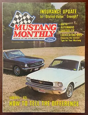 Vintage Mustang Monthly Magazine  December 1981 Vol 4 No 11 • $7.50