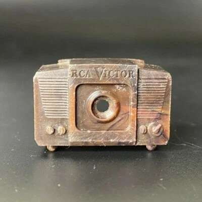 $10.95 • Buy Vintage Plastic Tom Mix TV Viewer RCA Victor Doll House Miniature BROWN