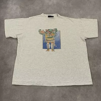 Vintage 90s Mexico Native Shirt Size XL Aztec Mayan Art Feather Warrior Tourist • $19.50