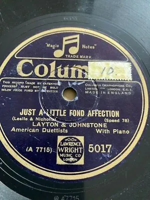 1928 Layton & Johnstone 10  78 Just A Little Fond Affection / My Inspiration  • £6.75