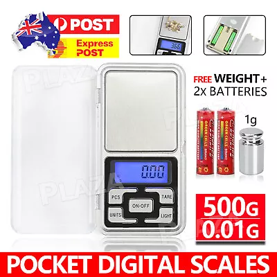 $9.10 • Buy Pocket Digital Mini Scales 0.01 500g Precision Weight Balance Gram Jewellery AU