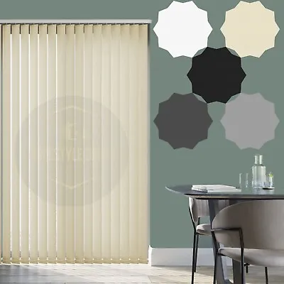 Premium PLAIN 5 Colours Custom 89mm Replacement Vertical Blind Slats - FREE P&P • £1.05