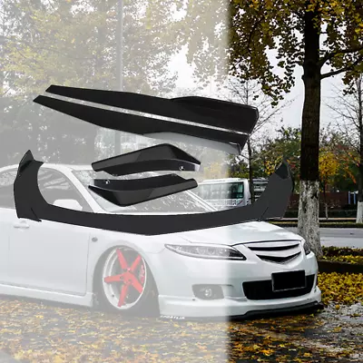 $45.10 • Buy For Mazda 2 3 5 6  Front Bumper Splitter Spoiler Body Kit Side Skirt Rear Lip