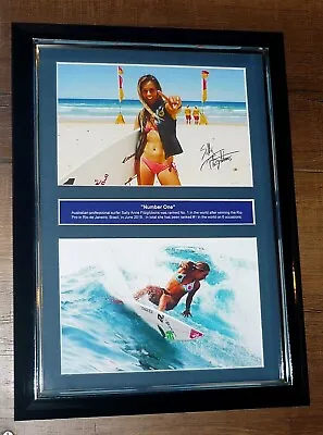 $75 • Buy Sally Fitzgibbons ASP World Number One 2019 Surfing Signed Framed Gift 