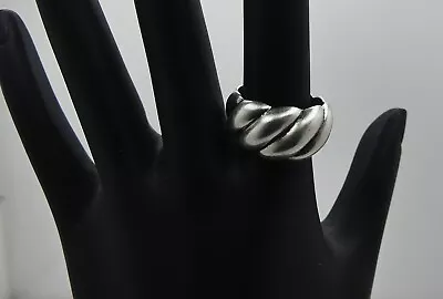 David Yurman D.Y. Sculpted Domed Cable Ring SIZE 6.6 Solid 925 Sterling GS • $66