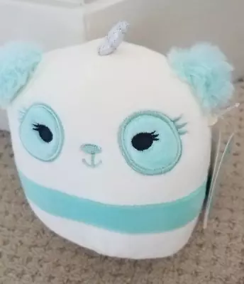 Squishmallow Plush Panda Inez Unicorn Easter Gift Mini 5  Teal NOS Rare NWT • $11.99