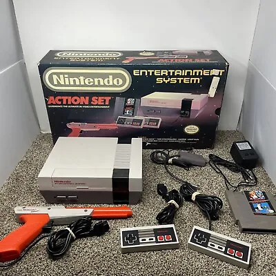 Nintendo Entertainment System Action Set NES Complete CIB Console Tested • $300