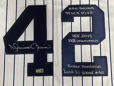 Mariano Rivera Yankees #42 Signed 6 Stat Jersey Ws MVP HOF 2019 Auto Steiner COA • $1199.99