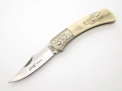 Vtg Herbertz G Sakai Seki Japan Fish Scrimshaw 3.1 Folding Lockback Pocket Knife • $39.95