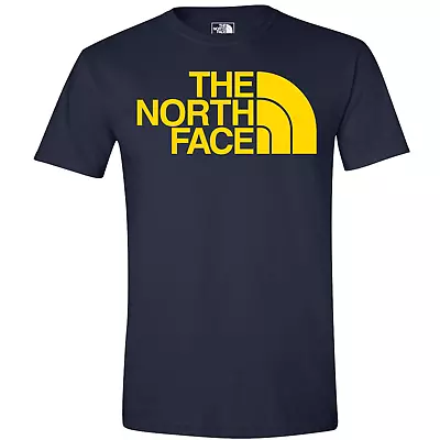 The North Face Half Dome Logo T-Shirt Men's Tee Navy Blue With Yellow XL New • $15.95