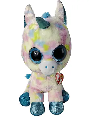 Ty Beanie Boo's Blitz The Shiny Unicorn Multi Rainbow Soft Teddy Toy Plush Large • £19.99