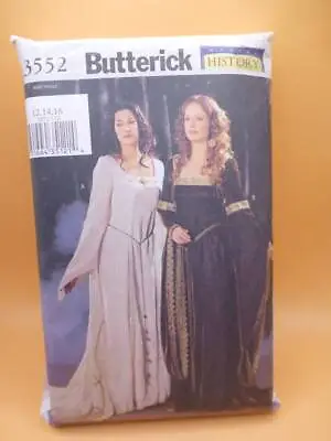 £17.50 • Buy Butterick 3552 Misses' Medieval-camelot Dress Costume Sewing Pattern Sz 12-16