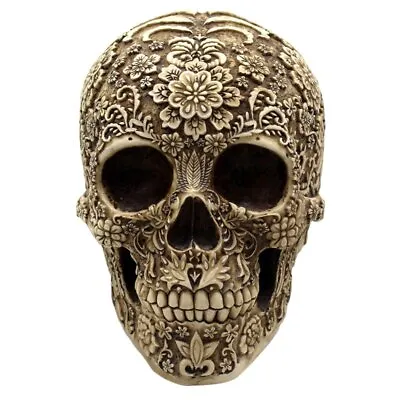 Halloween Decor Resin Sugar Skull Day Of The Dead Figurine Mexican Dia Muertos • £44.49