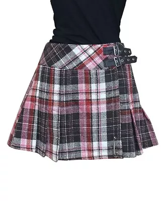 £11.99 • Buy Ladies Tartan Kilt Skirt Plaid Pattern Side Split Design Scottish Party Skirt