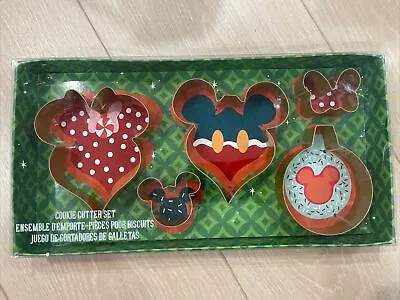 Mickey & Minnie Mouse Holiday Ornament Cookie Cutter 5 Pc Set Disney NEW • $13.99