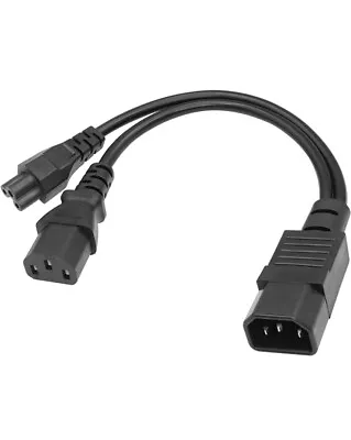 Y Splitter Power Plug Cord IEC 320 C14 Male To C13 And C5 Female Splitter Ad  • $12.95