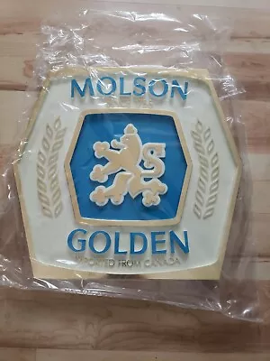 Vintage Molson Golden Beer Bar Sign NEW OLD STOCK • $19.99