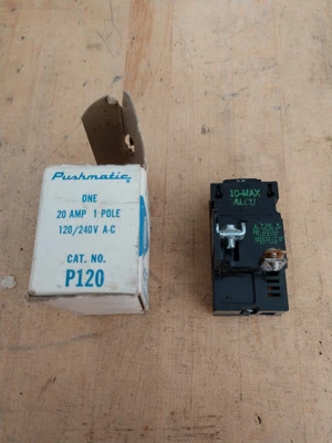 $24.99 • Buy BRAND NEW NOS Bulldog P120, 20 Amp, 120 Volt, 1 Pole Pushmatic Circuit Breaker