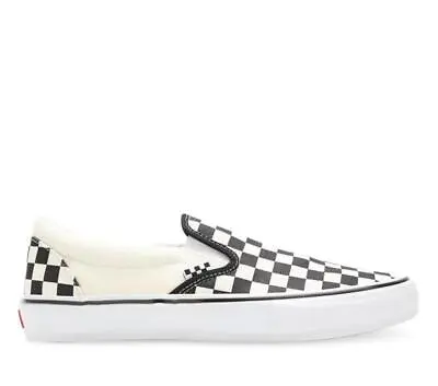 Mens Vans Classic Slip-On Comfy Skate Shoe Black And White Checker • $105.95