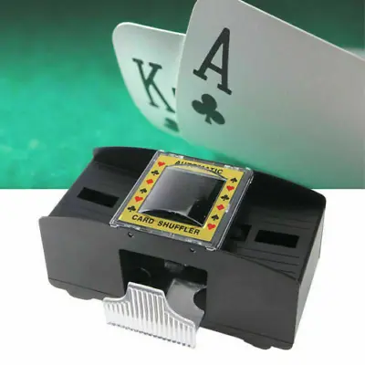 2 Deck Automatic Card Shuffler Poker Cards Shuffling Machine Casino US • $13.97
