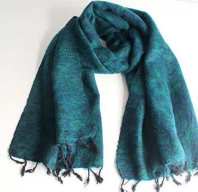 Handloomed Yak Wool BlanketThrows Wraps Scarves 100% Hand Made In Nepal Shawl • $19.90