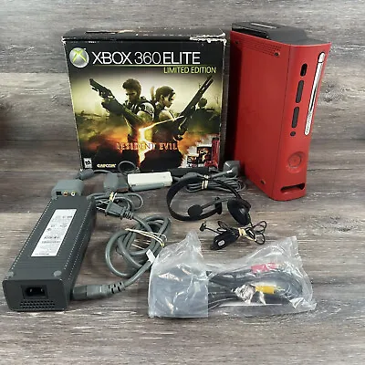 $349.99 • Buy Microsoft XBOX 360 Elite Limited Edition Red Resident Evil 120GB W/ BOX! *Tested