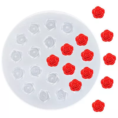 3D Mini Rose Candle Mold Silicone DIY Small Rose Candle Molds For Candle Making • £4.88