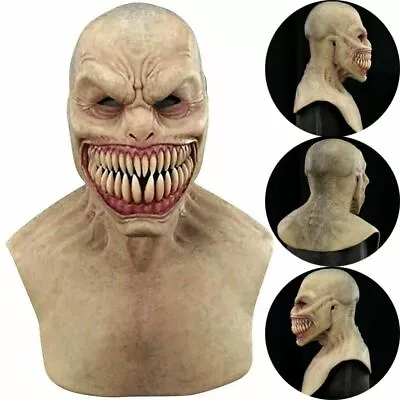 £16.99 • Buy Latex Scary Full Head Mask Cosplay Clown Devil Horror Face Masks Props